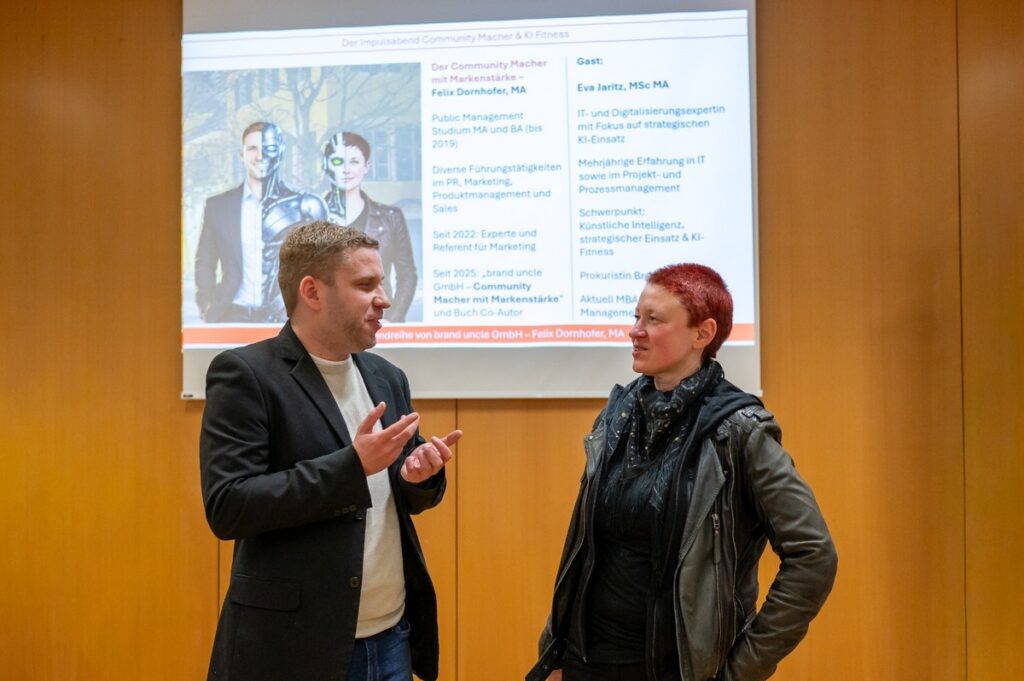 Mann und Frau unterhalten sich